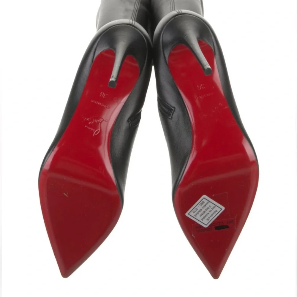 Christian Louboutin Leather Thigh High Boots